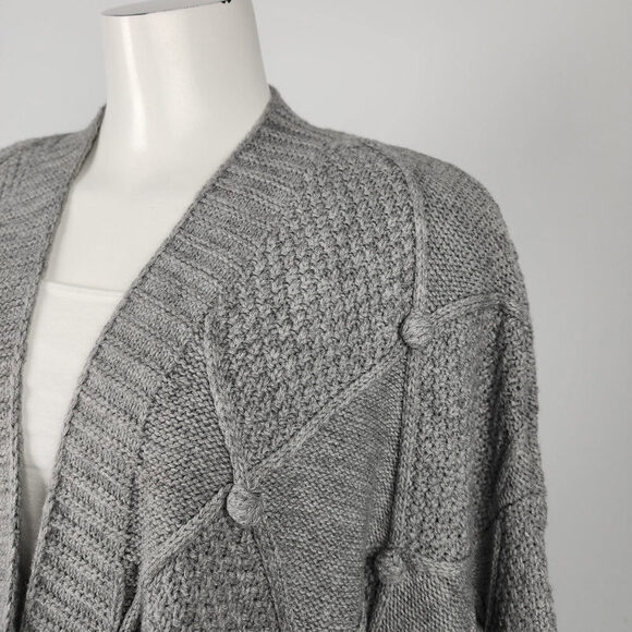 Staccato Grey Knit Cardigan Size L - Picture 2 of 8